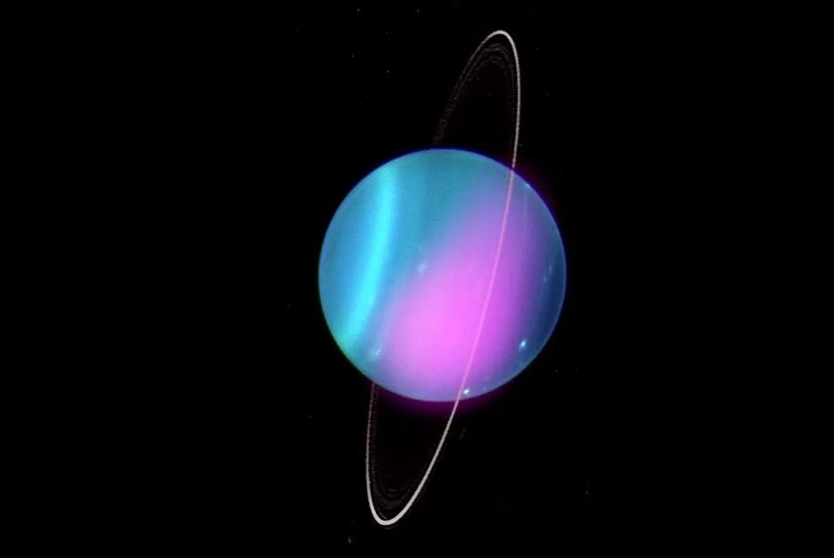 Urano es un planeta con una inclinación extrema. Foto NASA / CXO /University College London