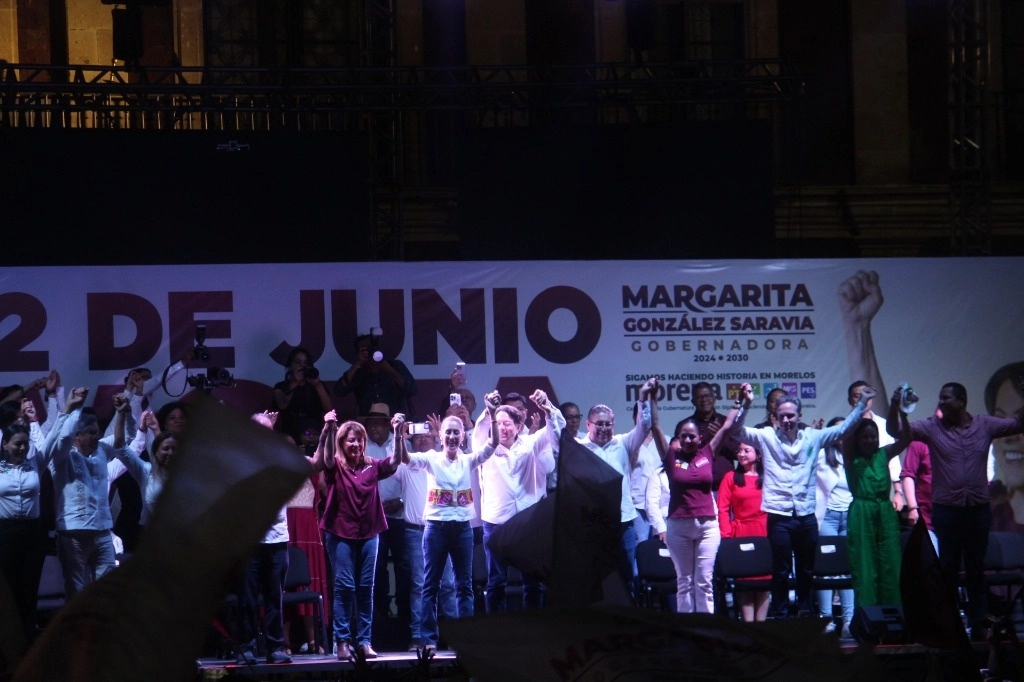 Margarita González Saravia fue acompañada de Claudia Sheinbaum y Mario Delgado. Foto Rubicela Morelos