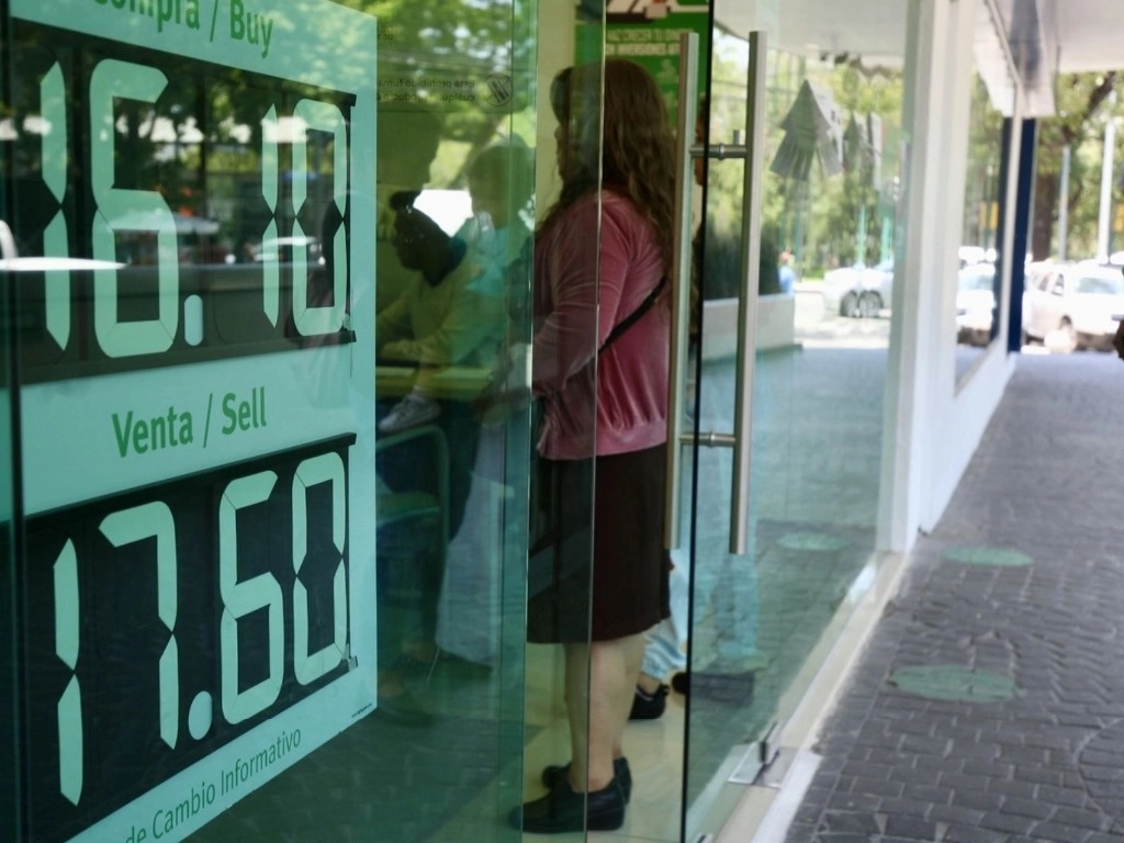 Cotización del dólar en una casa de cambio de la Ciudad de México. Foto Roberto García Ortiz / Archivo

