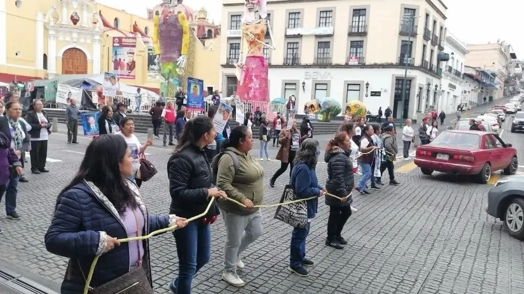 Protesta de integrantes de colectivos de desaparecidos en Veracruz, el pasado 6 de noviembre. Foto Eirinet Gómez