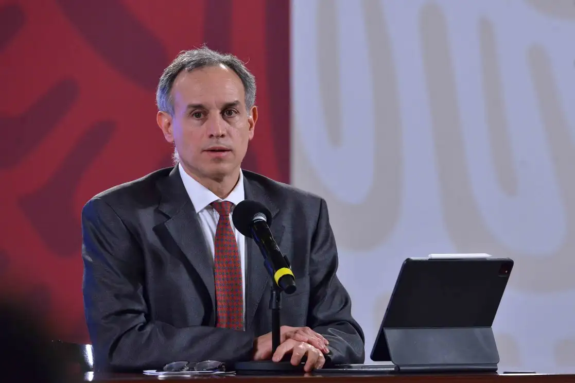 Hugo López-Gatell Ramírez, subsecretario de Salud durante la conferencia de prensa diaria sobre Covid-19. Foto Presidencia