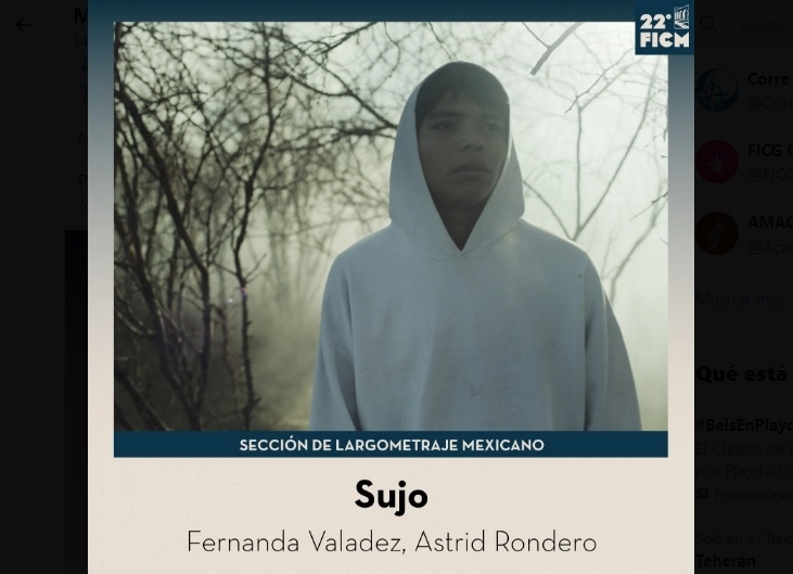 Su ficción trata sobre la reflexión de las causas que llevan a los jóvenes a caer en la telaraña del crimen organizado y del narcotráfico. Foto @FICM
