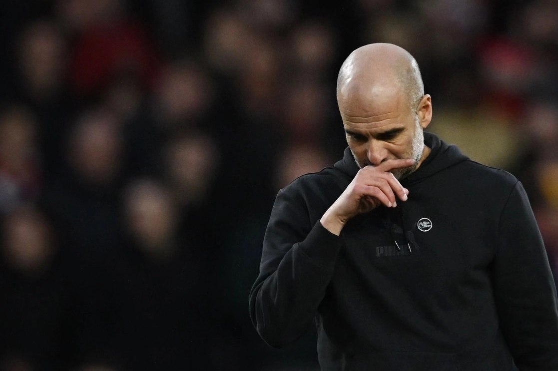 Pep Guardiola, entrenador del Manchester City, al final del partido ante Nottingham Forest en la Liga Premier. Foto Afp