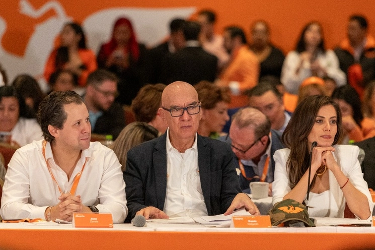 Dante Delgado, dirigente nacional de MC, durante el Congreso Nacional de este partido, hace unos días. Foto Pablo Ramos
