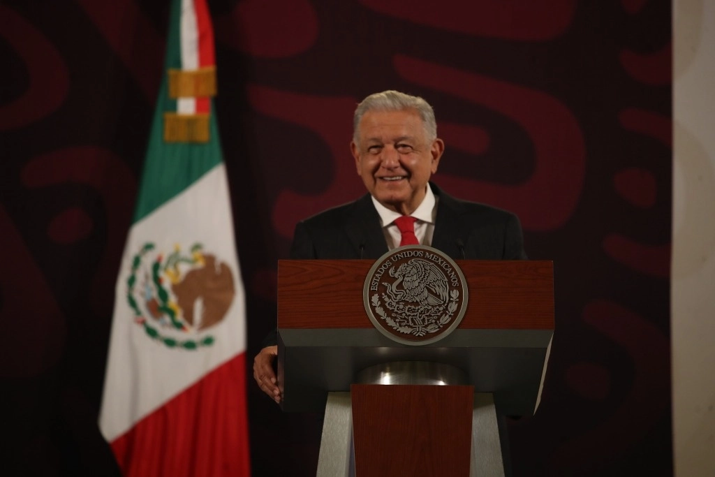 El presidente Andrés Manuel López Obrador durante la conferencia matutina del 19 de marzo de 2024. Foto Yazmín Ortega Cortés