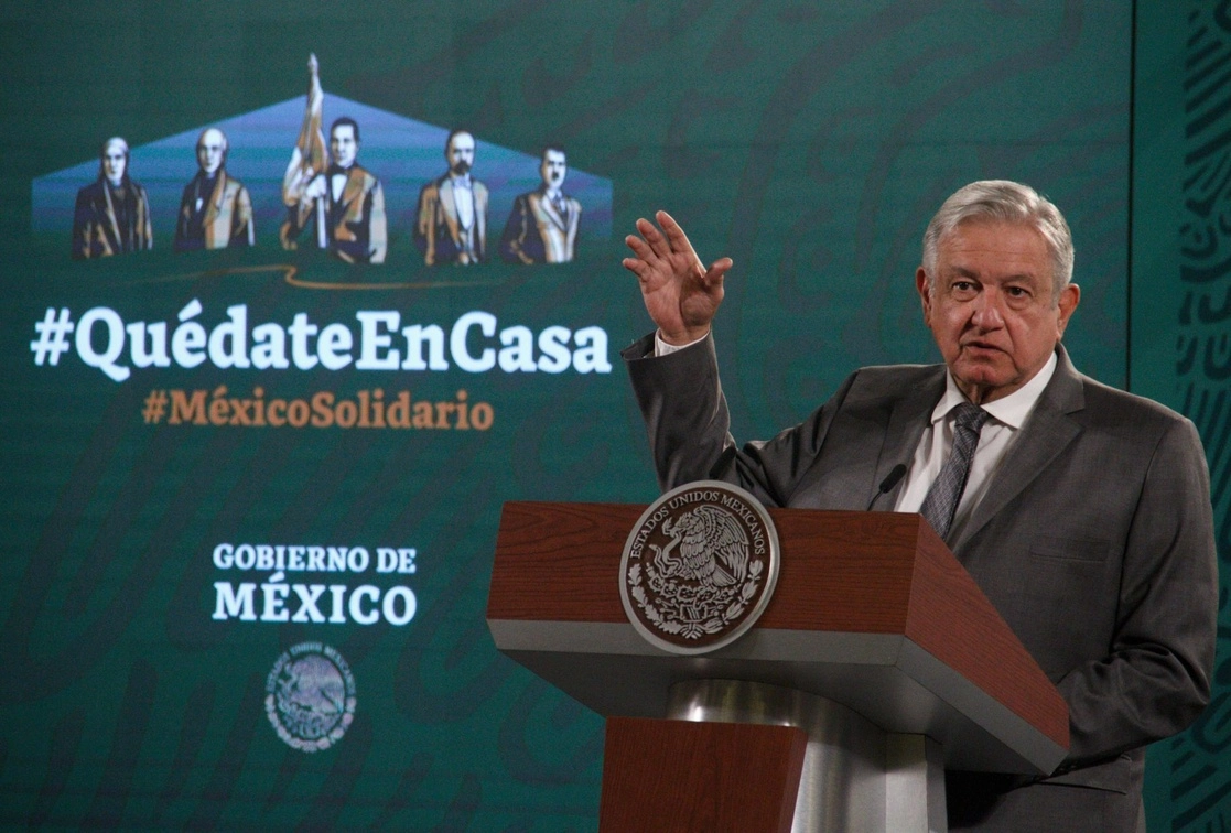 El presidente Andrés Manuel López Obrador durante conferencia matutina. Foto Cuartoscuro 