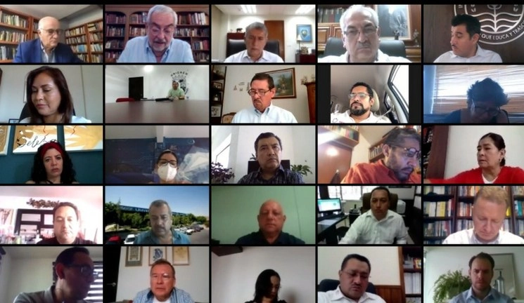 Conferencia virtual entre rectores de la Anuies y la Secretaría de Educación Publica. Foto @jaimevalls