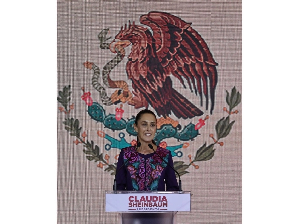 Discurso de la candidata a la presidencia Claudia Sheinbaum por el triunfo virtual en la contienda, el 3 de junio de 2024. Marco Peláez

