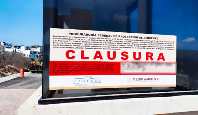El inspeccionado no pudo comprobar la autorización en materia de impacto ambiental y cambio de uso de suelo. Foto 