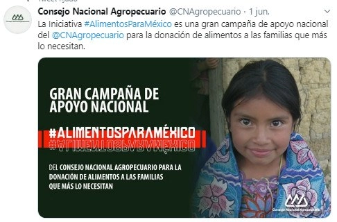 Imagen tomada del Twitter @CNAgropecuario
