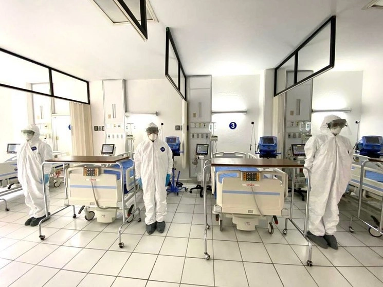Instalaciones del Hospital Sedena-Insabi en Temamatla, Estado de México. Foto Presidencia