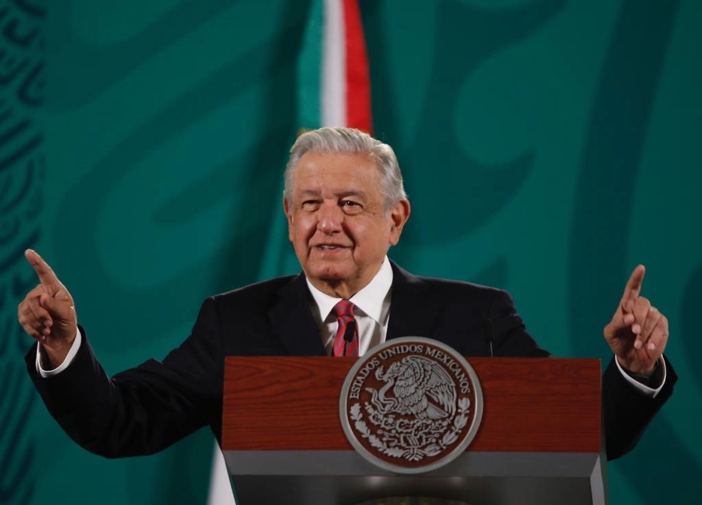 El presidente Andrés Manuel López Obrador durante conferencia de prensa. Foto Guillermo Sologuren
