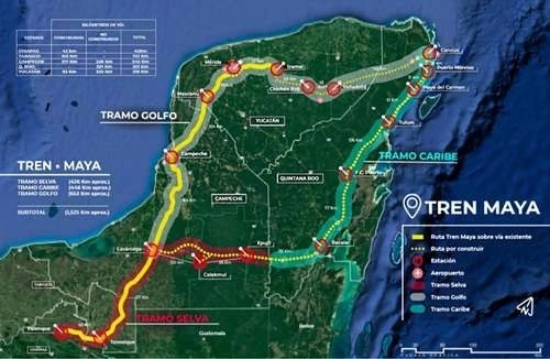 El Tren Maya pasará por 45 municipios de Campeche, Chiapas, Tabasco y Yucatán, con un recorrido de 631 kilómetros. Foto Notimex / Archivo