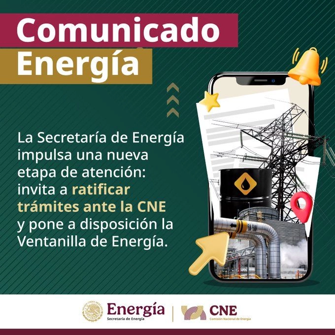 Imagen difundida por la Secretaría de Energía en sus redes sociales. Foto