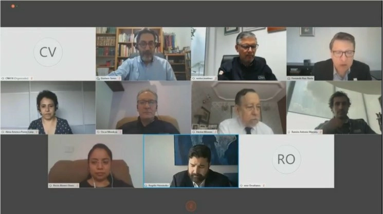 La 32 sesión extraordinario del Órgano de Gobierno de la Comisión Nacional de Hidrocarburos se realizó vía remota el 30 de julio de 2020. Foto tomada de la transmisión vía Youtube