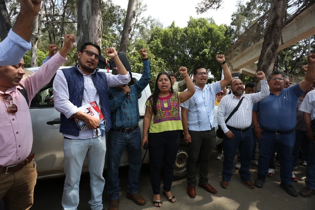 Maestros de la Sección 22 de la CNTE, Oaxaca acusaron al gobierno estatal y federal de incumplir acuerdos. Foto Jorge A. Pérez