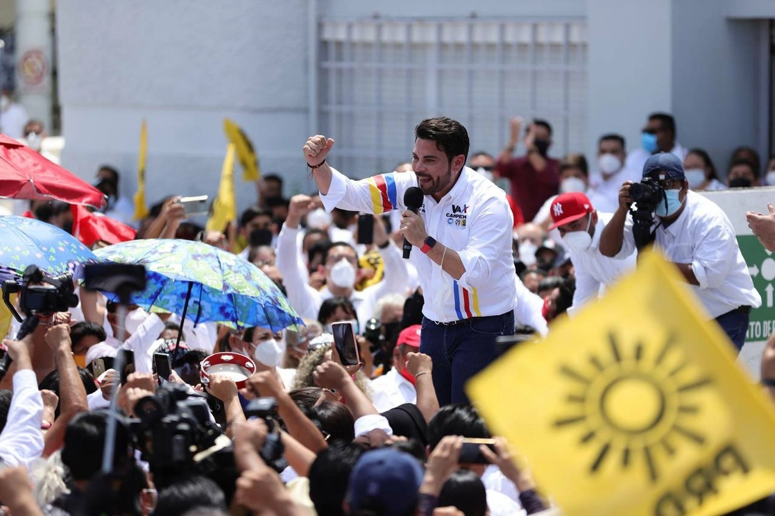 Christian Castro Bello, candidato  a la gubernatura por la coalición "Va por Campeche". Foto Twitter @ChrisCastroB