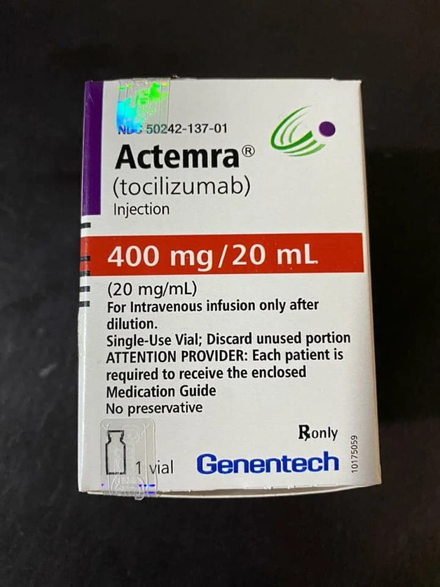 Producto Actemra® (tocilizumab) en imagen de archivo. Foto difundida en redes sociales