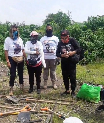 El colectivo Guerreros Buscadores de Jalisco localizó al menos tres bolsas con cuerpos humanos en un predio en Tlajomulco. Foto Facebook Guerreros Buscadores De Jalisco
