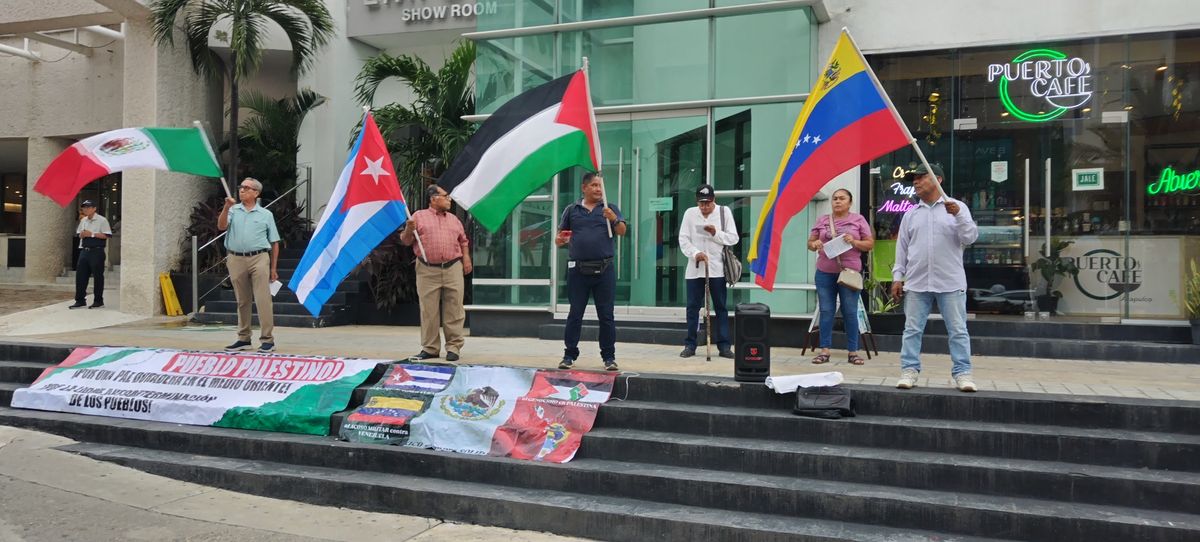 Colectivo se manifiesta en Acapulco en solidaridad con Palestina