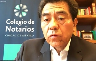 Ponciano López Juárez, presidente del Colegio de Notarios de la Ciudad de México. Foto Tomada del Twitter  @colegionotarios
