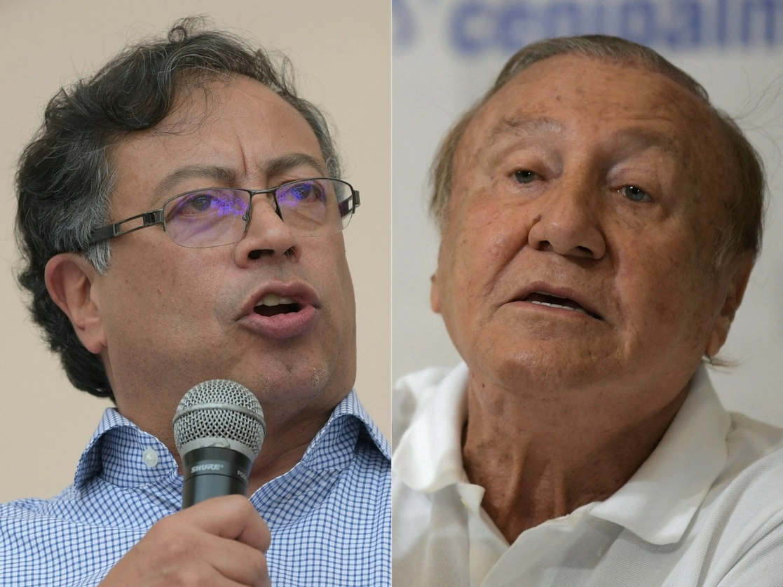 El aspirante de izquierda, Gustavo Petro busca la presidencia en una segunda vuela ante el el magnate de bienes raíces, Rodolfo Hernández. Foto Afp