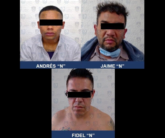 Las autoridades también indagan la verdadera identidad de las tres personas extranjeras. Foto Twitter @FiscaliaCDMX
