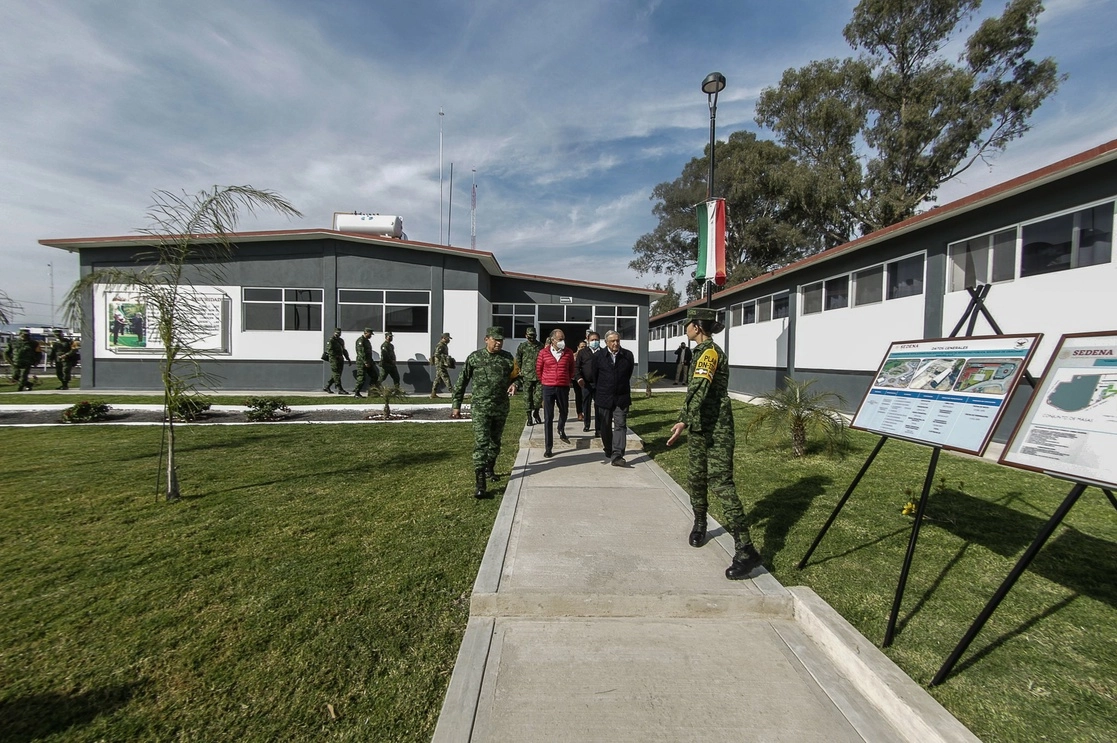 Inauguración del cuartel de la Guardia Nacional en Soledad de Graciano Sánchez, San Luis Potosí, el 24 de enero de 2021. Foto tomada del Twitter @JMCarrerasGob