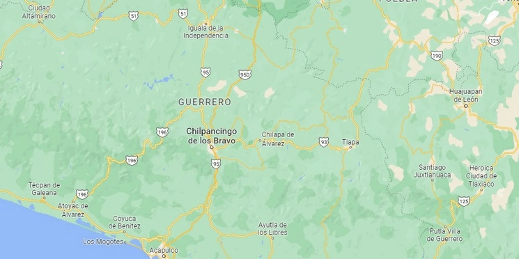 Integrantes de la Comisión para Acceso a la Verdad, Esclarecimiento Histórico e Impulso a la Justicia de violaciones graves a derechos humanos de 1965 a 1990, llegarán al poblado de Chilacayote, en Ajuchitlán del Progreso. Foto Google Maps 