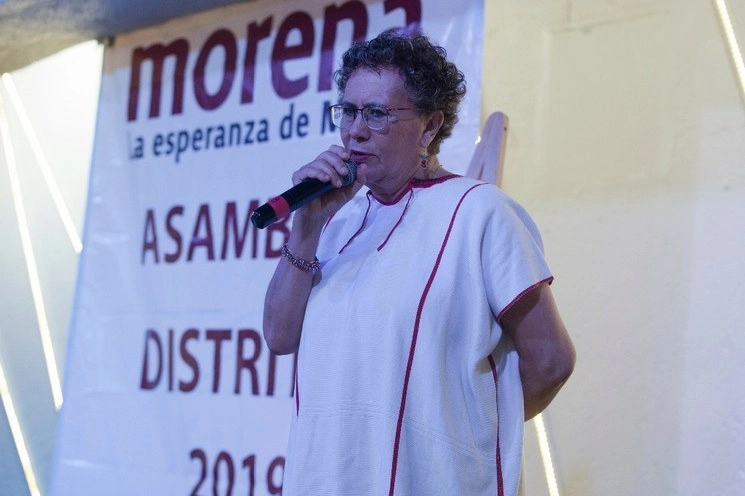 Bertha Luján, militante del partido Morena. Foto Cristina Rodríguez / Archivo

