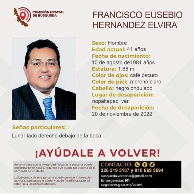 La Comisión Estatal para la Atención y Protección de los Periodistas (CEAPP) informó que no tiene registros de que el comunicador tenga antecedentes sobre agravios. Foto @cebver