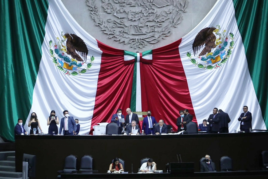 Durante el debate del proyecto de reforma eléctrica en San Lázaro, el 11 de abril de 2022. Foto Luis Castillo