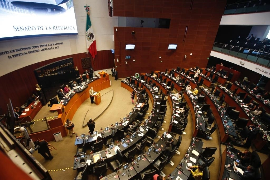 Durante una sesión ordinaria en la Cámara de Senadores, en la Ciudad de México, en imagen de archivo. Foto Guillermo Sologuren