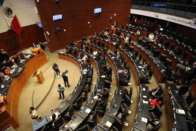 Sala de sesiones del Senado de la República en imagen de archivo. Foto Yazmín Ortega