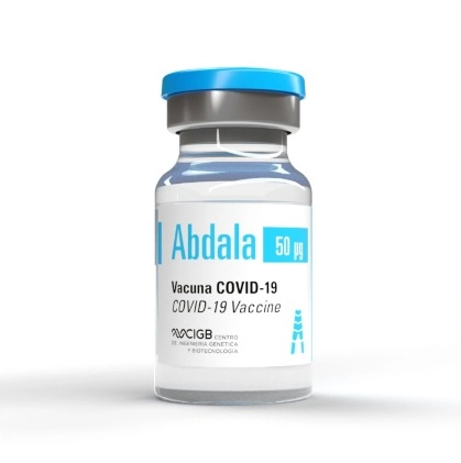 Dosis de la vacuna anticovid Abdala. Foto tomada de la cuenta de Twitter @BioCubaFarma