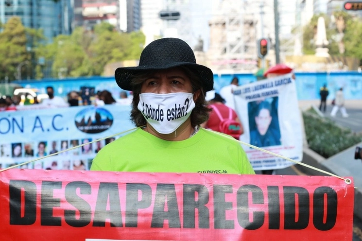 Familiares de desaparecidos durante una protesta, en imagen de archivo. Foto Luis Castillo 
