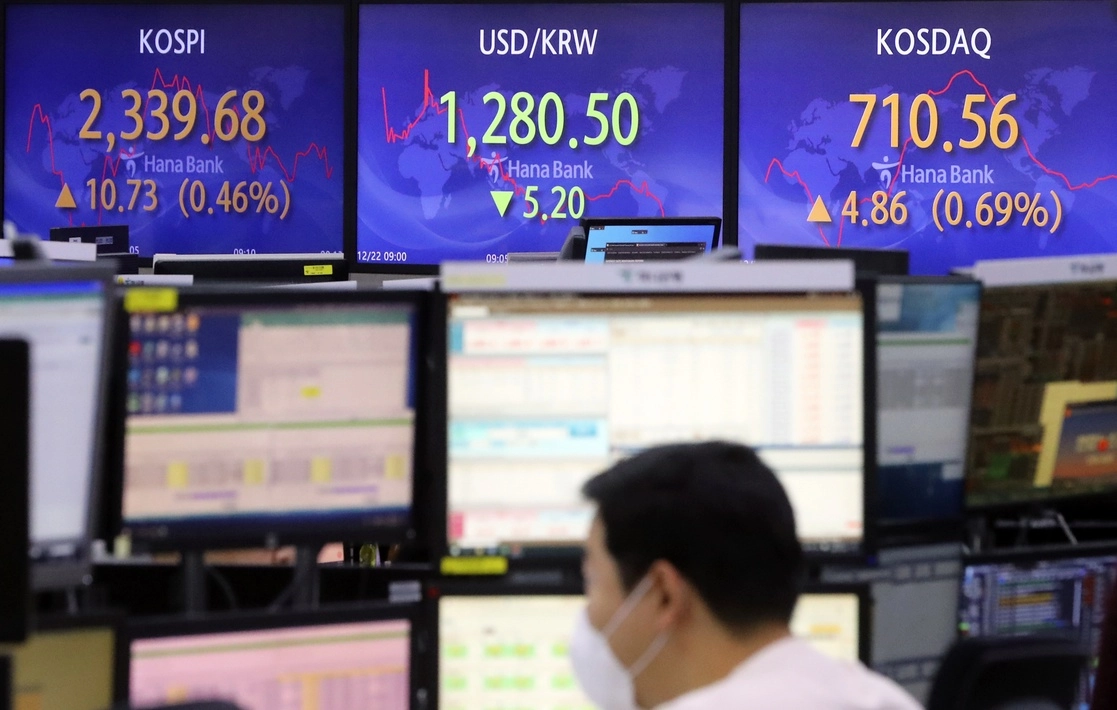 Mercado bursátil en Corea del Sur. Foto Ap