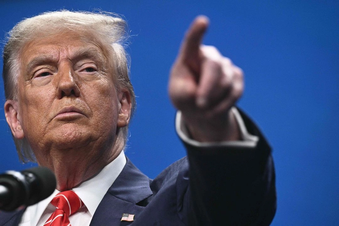 El presidente de Estados Unidos, Donald Trump, durante una conferencia de prensa en la cumbre de Jefes de Estado y de Gobierno de la Organización del Tratado del Atlántico Norte (OTAN), en La Haya, el 25 de junio de 2025. Foto 