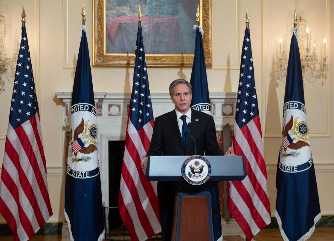 El secretario de Estado Antony Blinken ofreció ayer el discurso considerado más relevante en lo que va de su gestión. Foto Pool vía Afp