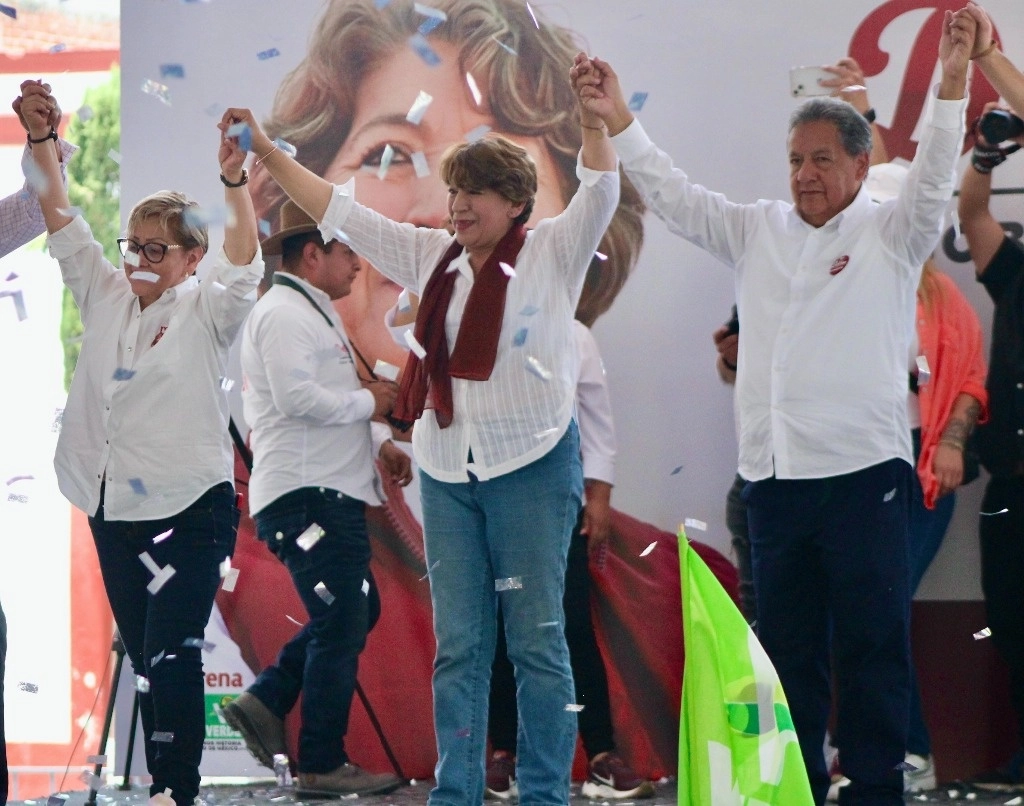 La abanderada de la coalición Juntos Haremos Historia. Foto Javier Salinas