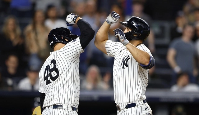  Aaron Judge y Giancarlo Stanton aportaron sendos bambinazos, Néstor Cortés ganó por primera ocasión en cinco semanas. Foto Ap