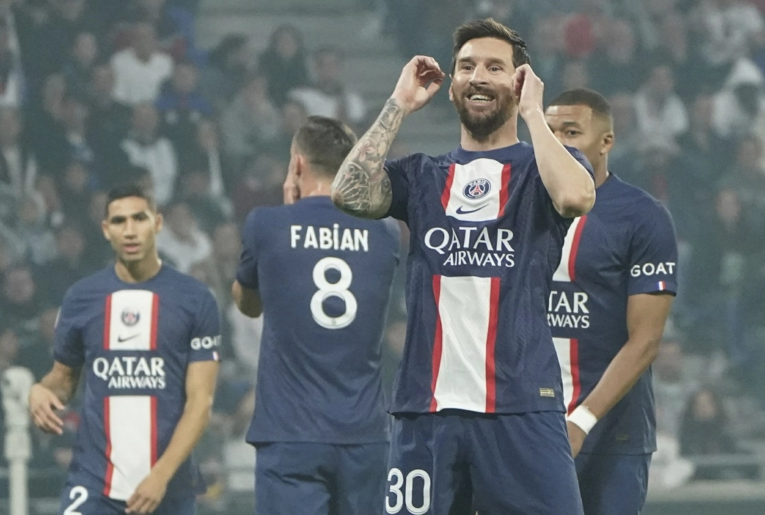El argentino Lionel Messi anotó el solitario gol del partido ante Lyon a los cinco minutos de juego. Foto Ap