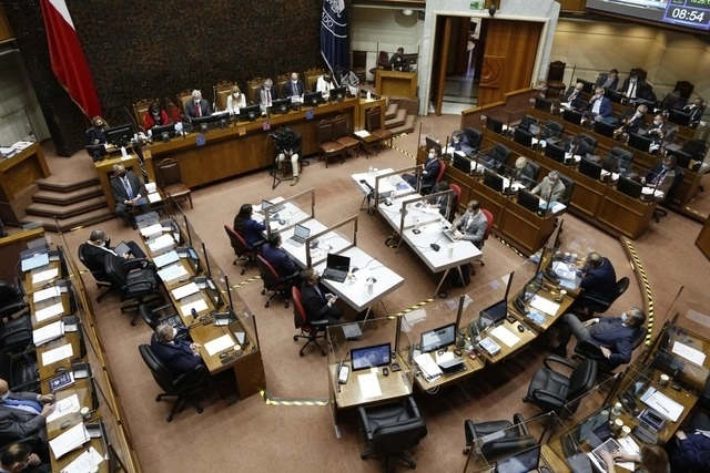 En imagen de archivo, pleno del Senado chileno. Foto Afp