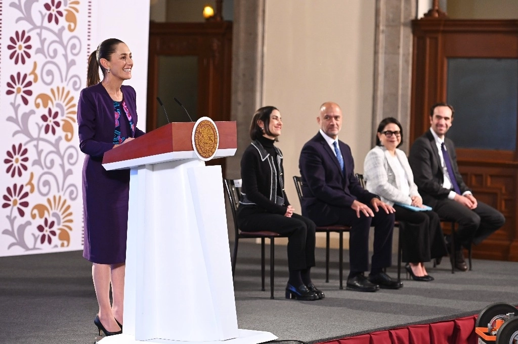 La presidenta Claudia Sheinbaum, durante su conferencia de prensa de este miércoles 9 de octubrede 2024. Foto cortesía Presidencia