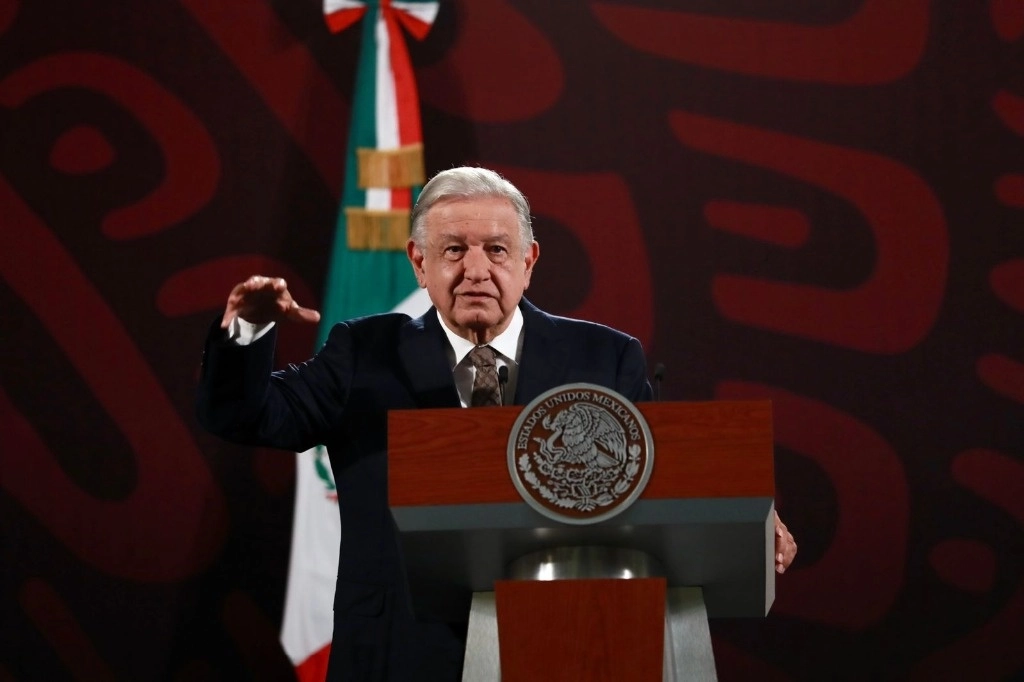 El presidente de México, Andrés Manuel López Obrador, durante su conferencia matutina en Palacio Nacional, en la Ciudad de México, el 24 de julio de 2024. Foto Luis Castillo