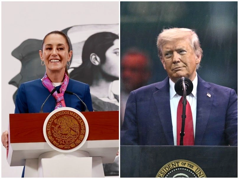 La presidenta Claudia Sheinbaum publicó en redes sociales que fue una "muy buena conversación telefónica" la que sostuvo con el mandatario estadunidense. Foto 