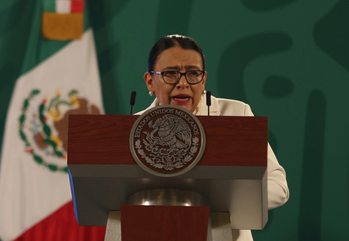 Rosa Icela Rodríguez, titular de la SSPC, presentó datos sobre seguridad en el país en el primer trimestre. Foto Yazmín Ortega Cortés / Archivo 