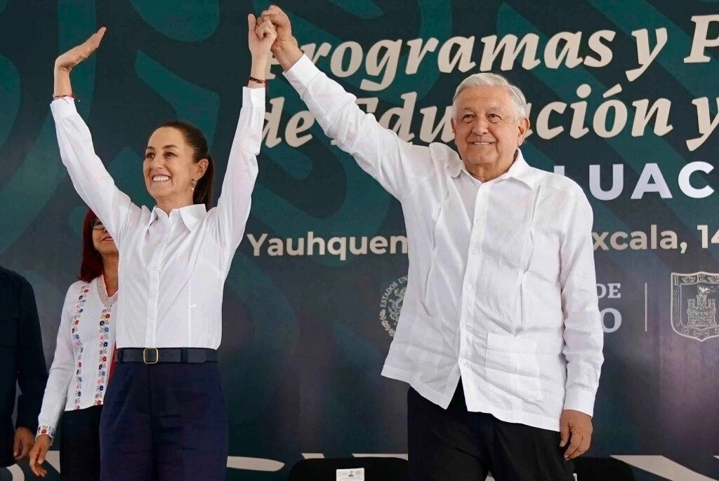 La presidenta electa, Claudia Sheinbaum y el presidente Andrés Manuel López Obrador visitarán Michoacán, Colima, Jalisco y Nuevo León. Foto Presidencia / Archivo