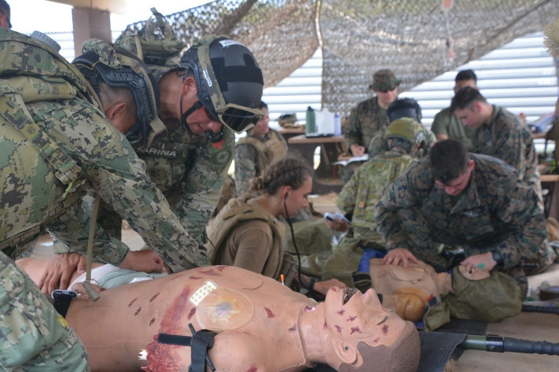 En este ejercicio participaron 26 naciones, 38 buques, tres submarinos, más de 170 aeronaves y alrededor de 25 mil elementos, convirtiendo así esta edición en la más grande ejecutada desde sus inicios. Foto cortesía de Semar 