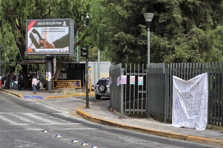Escuela Nacional de Trabajo Social de la UNAM, en imagen del pasado 6 de febrero. Foto Marco Peláez